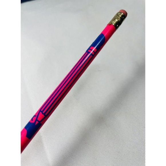 Honor Roll Student Neon Pink Wood Pencil Pink Eraser Vintage Sharpened Rare - Picture 2 of 10